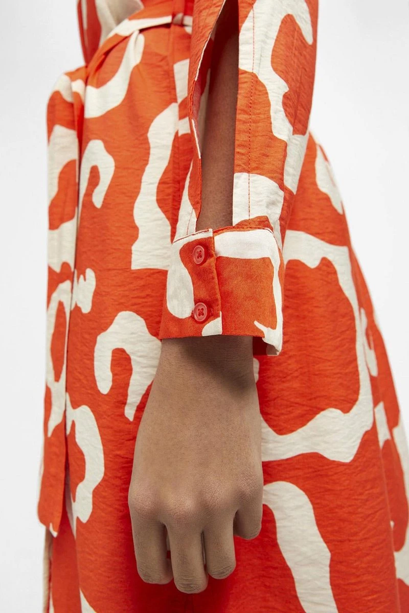 Object Jacira Tilda L/s Shirt Dress Jurken Dames - Rok - Jurk - Koraal - Maat 40 7 Object Jacira Tilda L/s Shirt Dress Jurken Dames - Rok - Jurk - Koraal - Maat 40 - Afbeelding 5