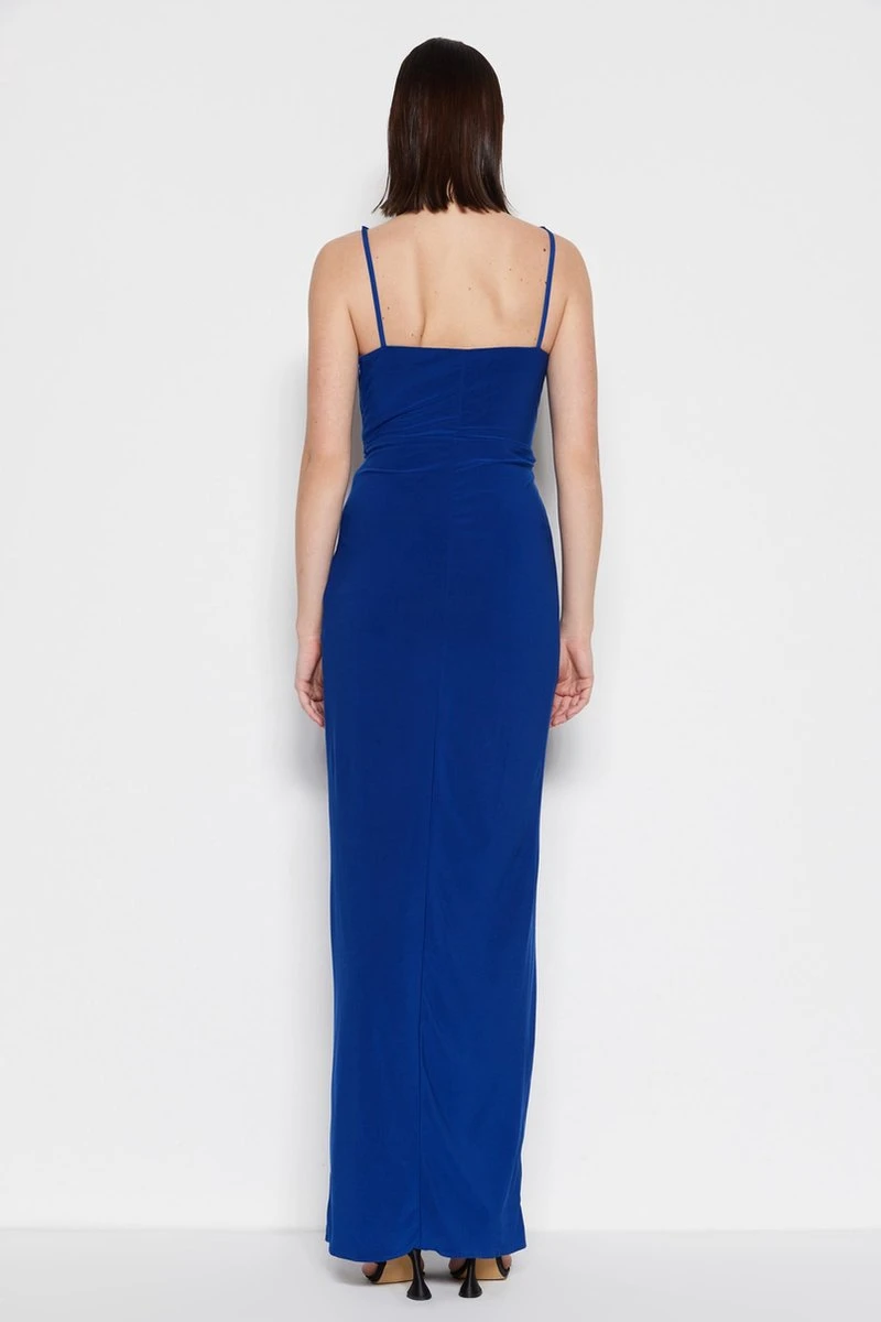 Trendyol Vrouwen Standaard Mouw V-hals Meermin Avond- & Galajurk 5 Trendyol Vrouwen Standaard Mouw V-hals Meermin Avond- & Galajurk - Afbeelding 3