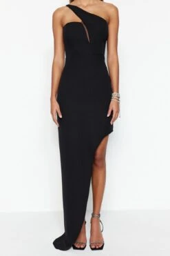 Trendyol Vrouwen Standaard Mouw Asymmetrische Kraag Verschuiving Avond- & Galajurk -Trendsyol Winkel 800x1200 274