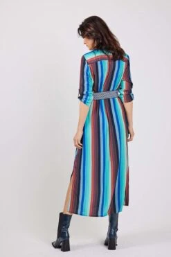 DIDI Dames Dress Blush In Blue With Friends Stripe Print Maat 36 -Trendsyol Winkel 800x1200 288