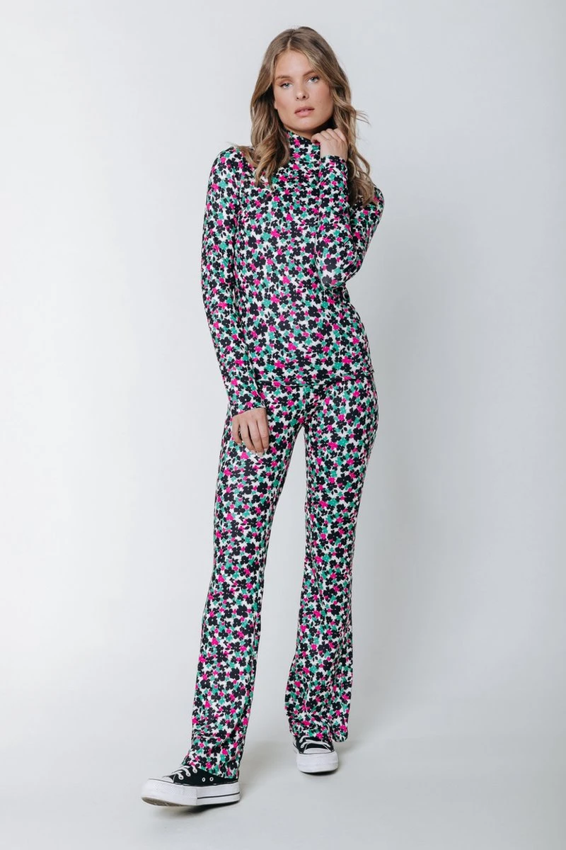 Colourful Rebel Neyo Cute Flower Peached Turtleneck Top - L 4 Colourful Rebel Neyo Cute Flower Peached Turtleneck Top - L - Afbeelding 3