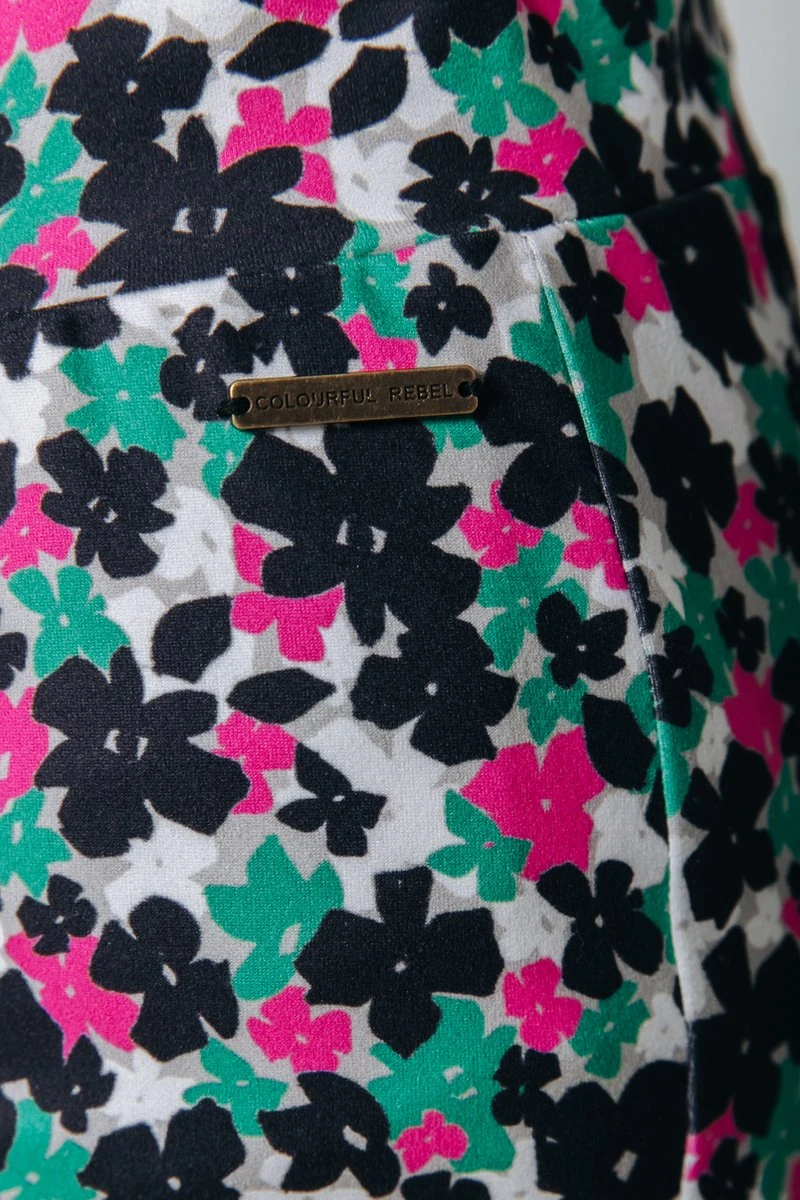 Colourful Rebel Cute Flower Peached Extra Flare Pants- Maat XL 7 Colourful Rebel Cute Flower Peached Extra Flare Pants- Maat XL - Afbeelding 5