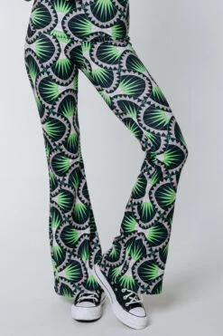 Colourful Rebel Graphic Peached Extra Flare Pants - XS