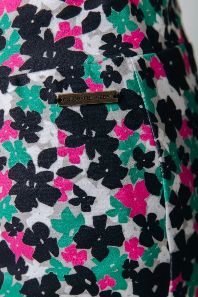 Colourful Rebel Cute Flower Peached Extra Flare Pants - M 6 Colourful Rebel Cute Flower Peached Extra Flare Pants - M - Afbeelding 4