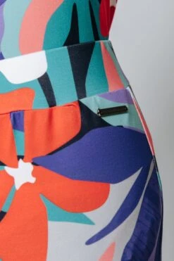 Colourful Rebel Big Flower Peached Flare Pants - L