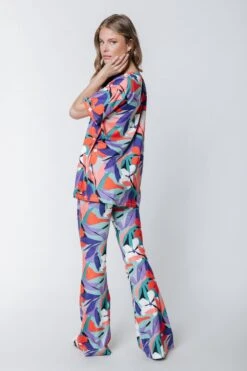 Colourful Rebel Big Flower Peached Flare Pants - L 9 Colourful Rebel Big Flower Peached Flare Pants - L -Trendsyol Winkel 800x1200 417