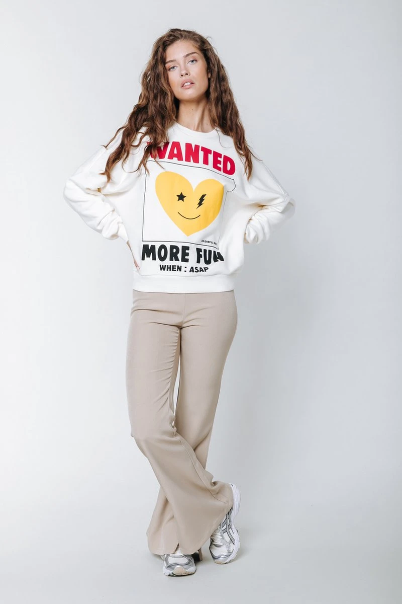 Colourful Rebel Tamar Slit Flare Pants- Maat XL 5 Colourful Rebel Tamar Slit Flare Pants- Maat XL - Afbeelding 3