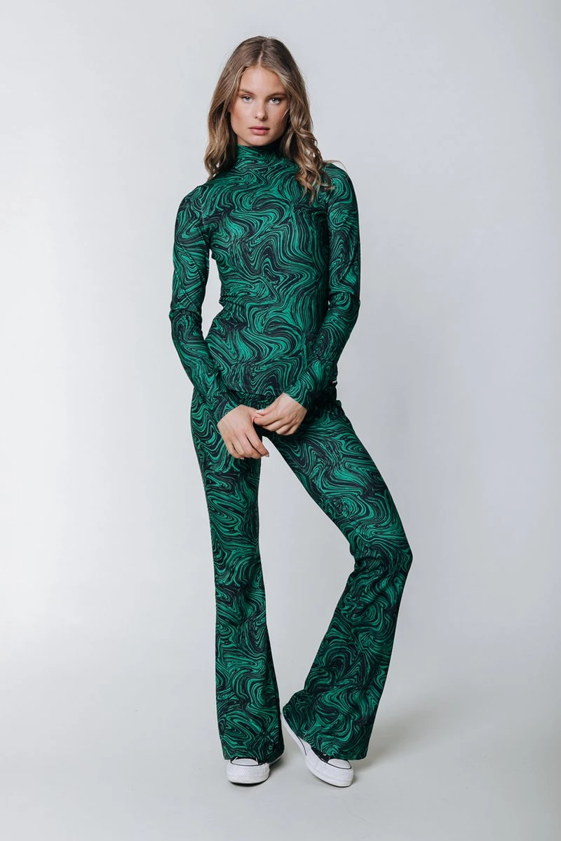 Colourful Rebel Liquid Paint Peached Extra Flare Pants - XS 3 Colourful Rebel Liquid Paint Peached Extra Flare Pants - XS