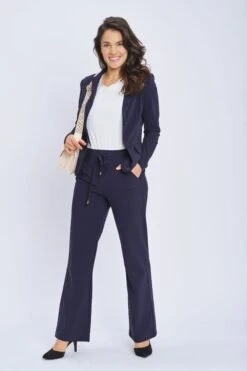 Mi Piace Travel Broek Flared Navy 202089 L / 40 -Trendsyol Winkel 800x1200 460