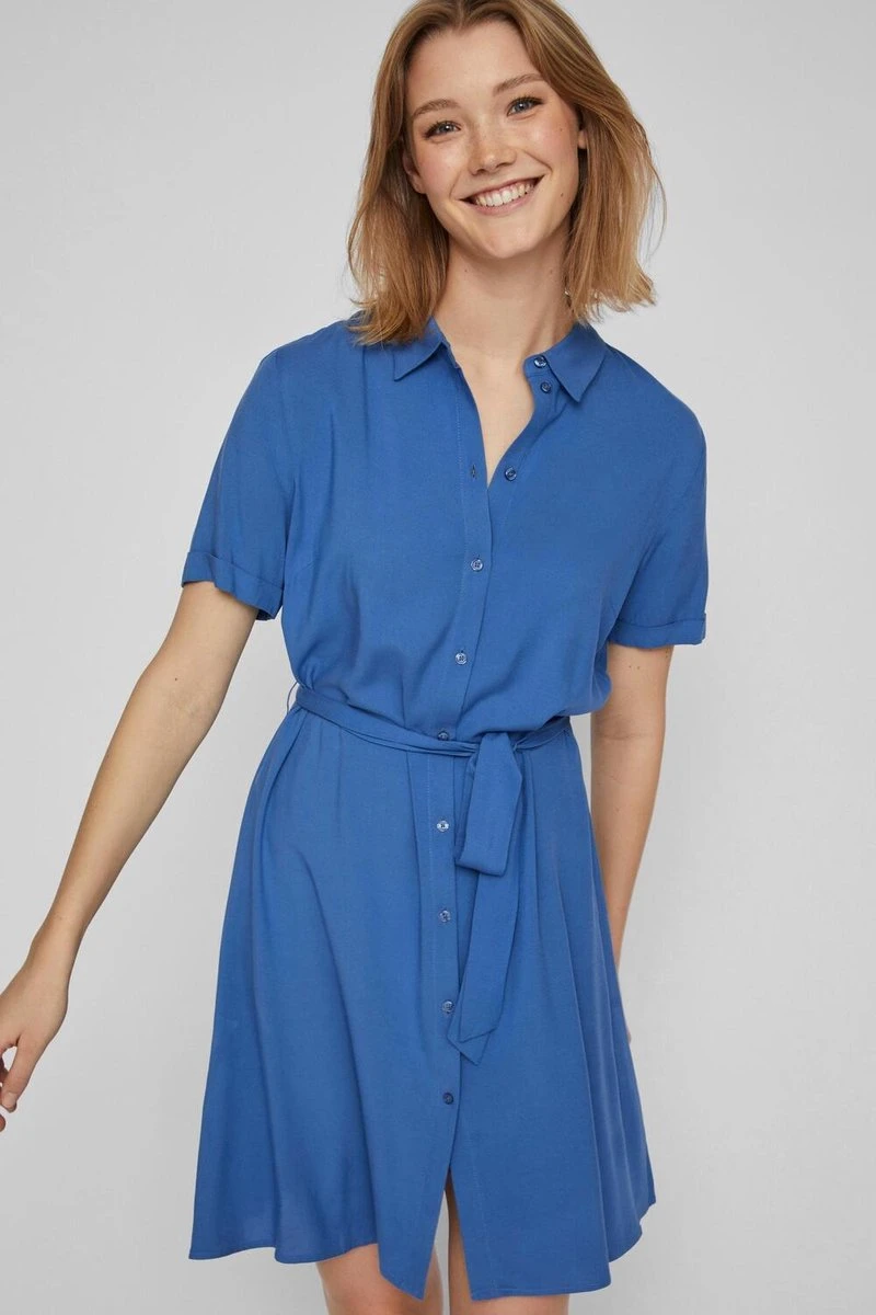 VILA VIPAYA S/S SHIRT DRESS/SU - NOOS Dames Jurk - Maat 38 5 VILA VIPAYA S/S SHIRT DRESS/SU - NOOS Dames Jurk - Maat 38 - Afbeelding 3