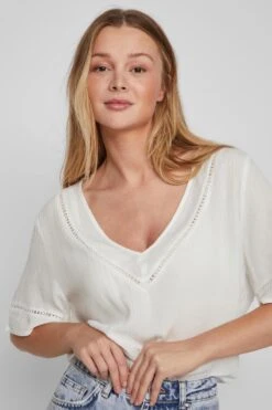 Vila - 14079565 - VIMESA DETAIL V-NECK S/S TOP/SU -Trendsyol Winkel 800x1200 521