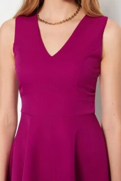 Trendyol Vrouwen Standaard Mouw V-hals Schaatser Jurk -Trendsyol Winkel 800x1200 541