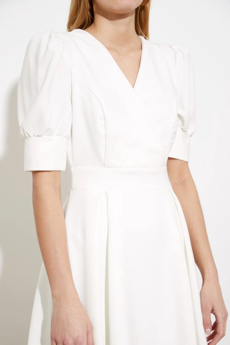 Trendyol Vrouwen Ballon Mouw Cache-coeur A-lijn Jurk 9 Trendyol Vrouwen Ballon Mouw Cache-coeur A-lijn Jurk - Afbeelding 7