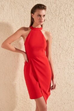 Trendyol Vrouwen Standaard Mouw Ronde Hals Bodycon Jurk -Trendsyol Winkel 800x1200 589