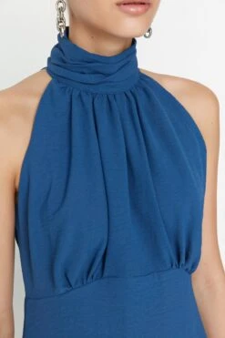Trendyol Vrouwen Standaard Mouw Halternek A-lijn Jurk -Trendsyol Winkel 800x1200 603