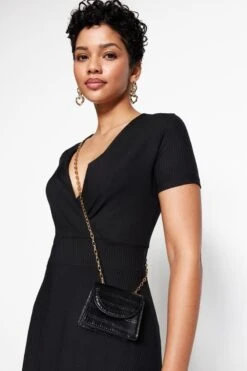 Trendyol Vrouwen Standaard Mouw Cache-coeur A-lijn Jurk -Trendsyol Winkel 800x1200 611