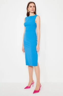 Trendyol Vrouwen Standaard Mouw Boothals Bodycon Jurk -Trendsyol Winkel 800x1200 641