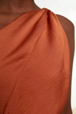Trendyol Vrouwen Een Schouder Asymmetrische Kraag Omslag Jurk -Trendsyol Winkel 800x1200 653