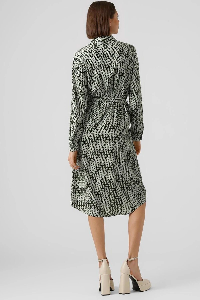 Vero Moda Jurk Vmnya Catch Ls Calf Shirt Dress Wvn 10282293 Reseda/nora Dames Maat - XL 5 Vero Moda Jurk Vmnya Catch Ls Calf Shirt Dress Wvn 10282293 Reseda/nora Dames Maat - XL - Afbeelding 3