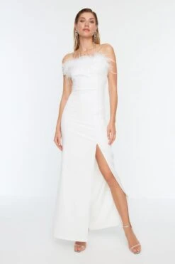 Trendyol Vrouwen Standaard Mouw Strapless Bodycon Avond- & Galajurk