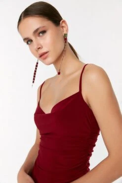 Trendyol Vrouwen Standaard Mouw Vierkante Kraag Verschuiving Avond- & Galajurk -Trendsyol Winkel 802x1200 2