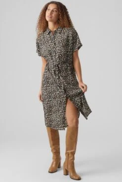 VERO MODA VMBUMPY SS CALF SHIRT DRESS NOOS Dames Jurk - Maat L -Trendsyol Winkel 807x1200 1