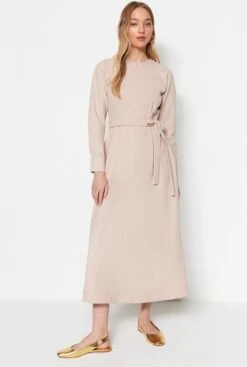 Trendyol Vrouwen Standaard Mouw Ronde Hals A-lijn Jurk -Trendsyol Winkel 808x1200 3