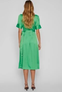 Vila Jurk Vinaria S/s Wrap Midi Dress/dc/su 14083215 Green Bee Dames Maat - 44 -Trendsyol Winkel 813x1200 9