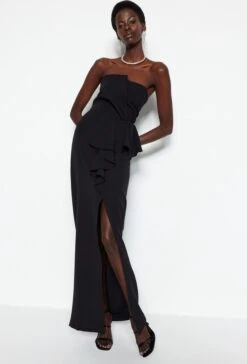 Trendyol Vrouwen Standaard Mouw Strapless Verschuiving Avond- & Galajurk -Trendsyol Winkel 814x1200