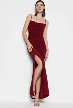 Trendyol Vrouwen Standaard Mouw Vierkante Kraag Verschuiving Avond- & Galajurk -Trendsyol Winkel 816x1200 2