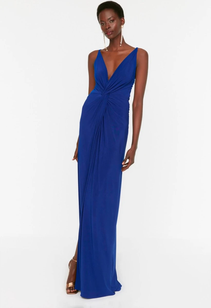 Trendyol Vrouwen Standaard Mouw V-hals Meermin Avond- & Galajurk 14 Trendyol Vrouwen Standaard Mouw V-hals Meermin Avond- & Galajurk - Afbeelding 12