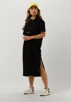 Calvin Klein Institutional Long T-shirt Dress Jurken Dames - Kleedje - Rok - Jurk - Zwart - Maat L