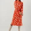 Object Jacira Tilda L/s Shirt Dress Jurken Dames - Rok - Jurk - Koraal - Maat 40