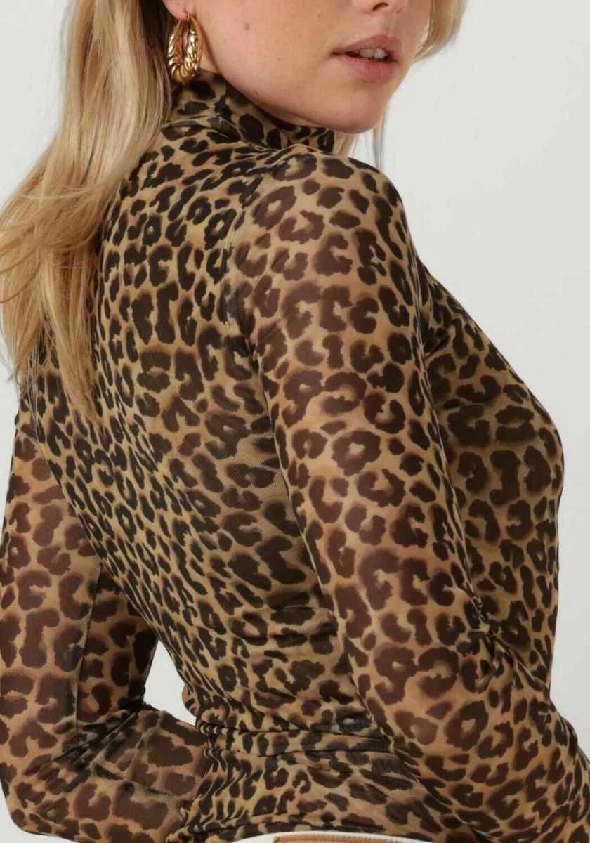 Colourful Rebel Neyo Leopard Mesh Turtleneck Top - L 8 Colourful Rebel Neyo Leopard Mesh Turtleneck Top - L - Afbeelding 6