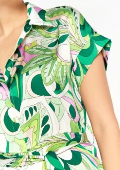 LOLALIZA Satijnen Hemdjurk Met Print - Groen - Maat 42 8 LOLALIZA Satijnen Hemdjurk Met Print - Groen - Maat 42 -Trendsyol Winkel 846x1200 13
