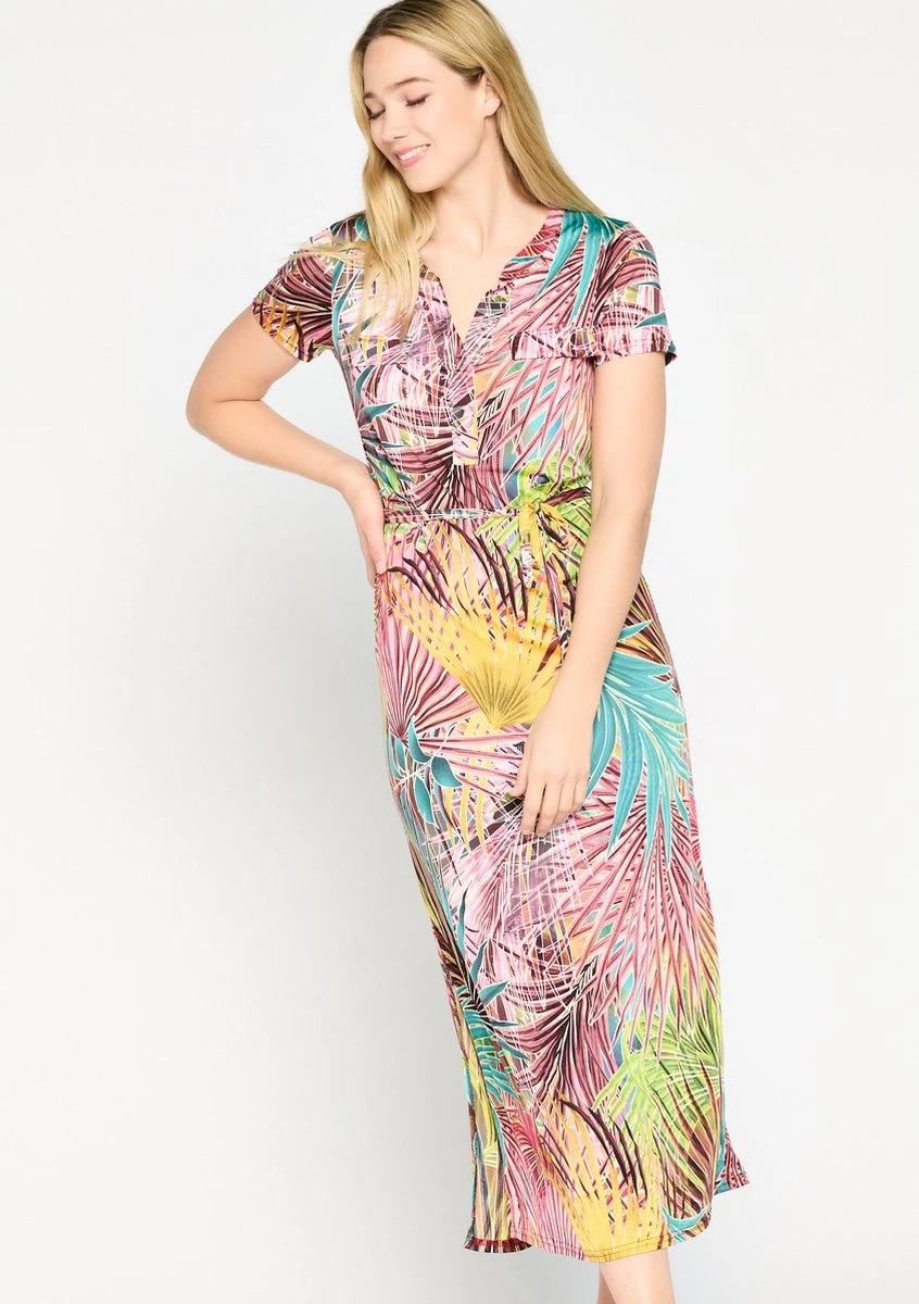 LOLALIZA Maxi-jurk Met Tropische Print - Veelkleurig - Maat 48 3 LOLALIZA Maxi-jurk Met Tropische Print - Veelkleurig - Maat 48