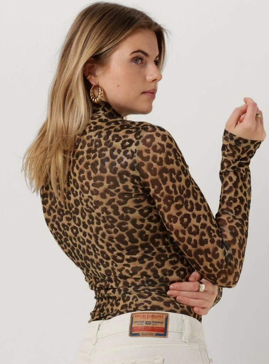 Colourful Rebel Neyo Leopard Mesh Turtleneck Top - L 7 Colourful Rebel Neyo Leopard Mesh Turtleneck Top - L - Afbeelding 5