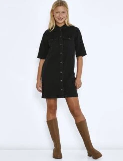 NOISY MAY NMSIGNE S/S DENIM DRESS BI058BL NOOS Dames - Maat XS -Trendsyol Winkel 915x1200 1